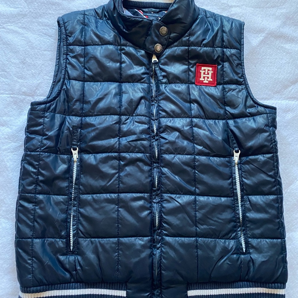 Tommy Hilfiger Boys Size Large (16-18) Varsity Prep School Puffer Vest W/Logo